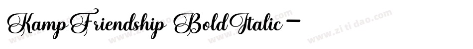 KampFriendship BoldItalic字体转换